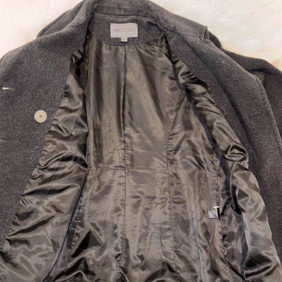 Women's Vtg Bromley Collection Medium double-breasted gray wool-blend peacoat - Picture 6 of 8
